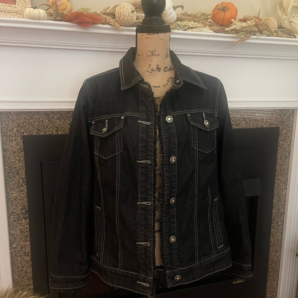 Christiana Zinn Women's Dark Denim Jean Jacket Size 1X